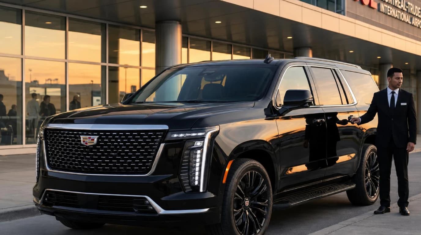 Cadillac XT6 at YUL airport Montreal executive transfer