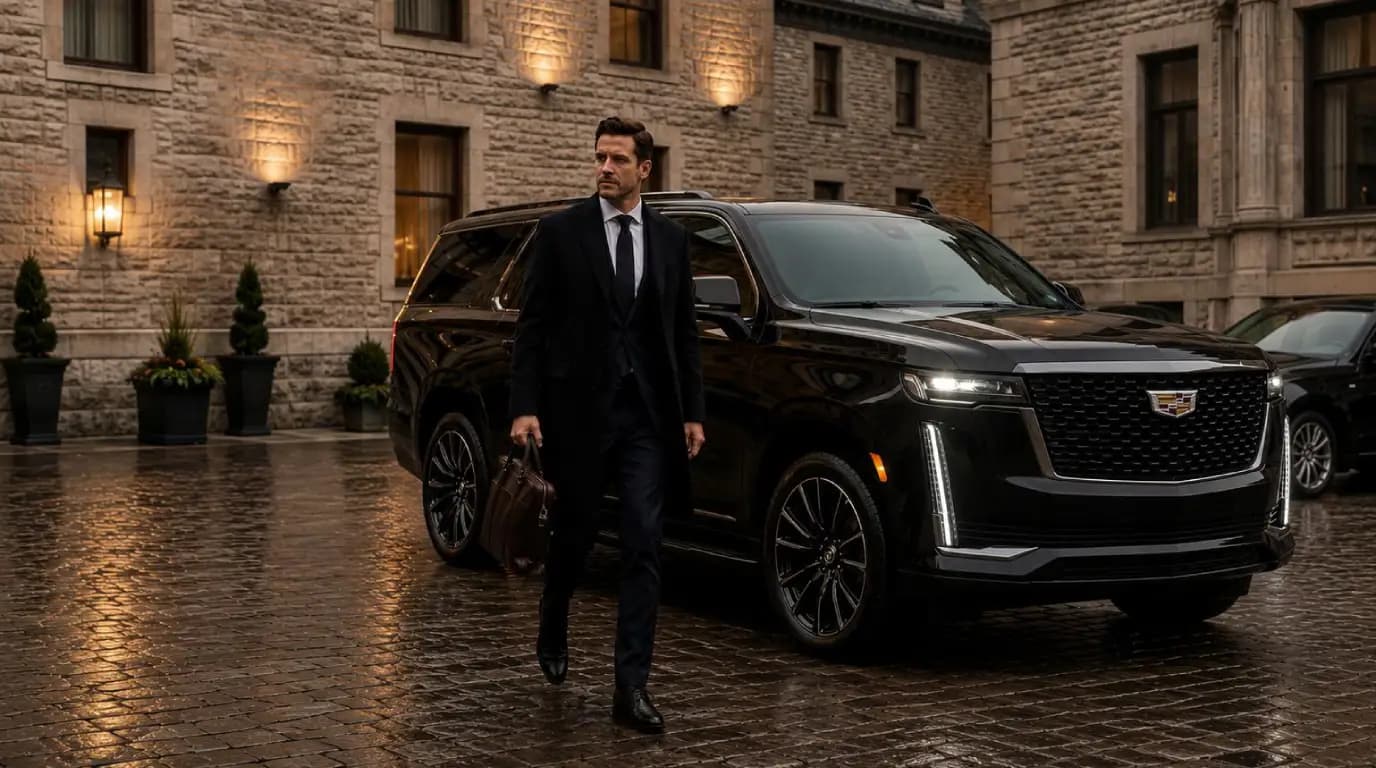 Full-day private chauffeur hire Montreal business